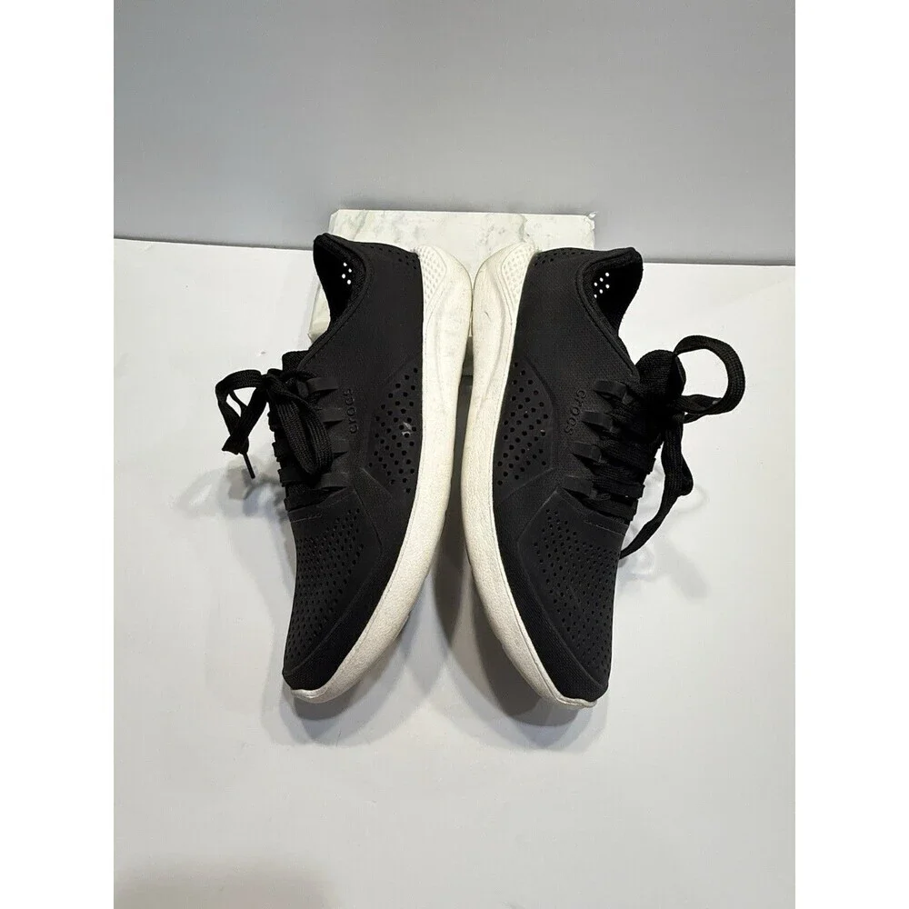 Crocs Women's Lite Ride Casual Comfort Sneakers Shoes Size 8 Black Lace-up